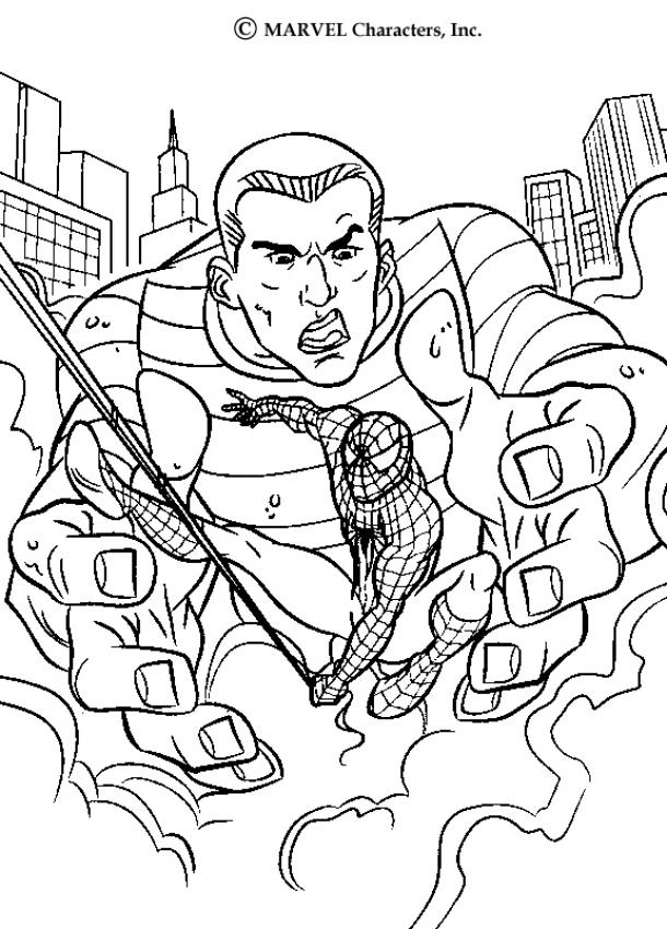 Sandman in action coloring pages - Hellokids.com