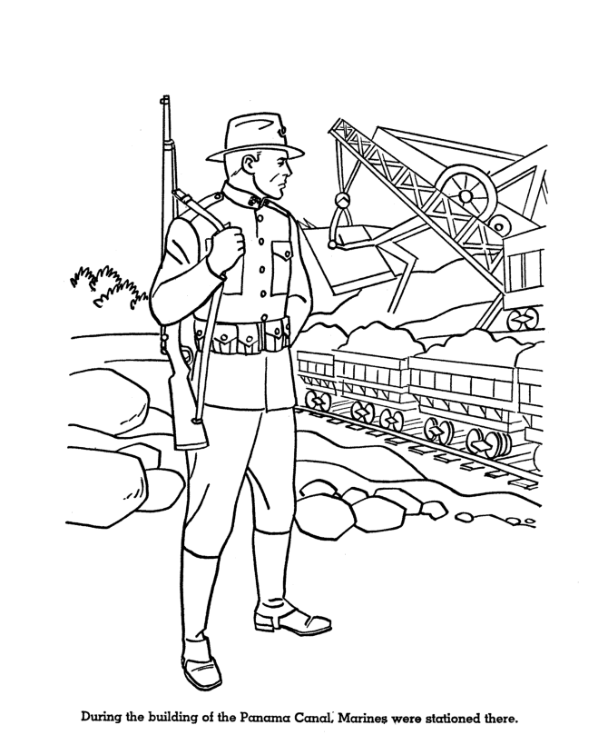 army marine Colouring Pages