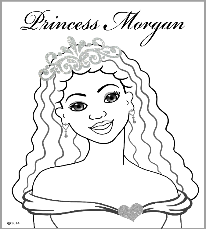 African American Princess Coloring Page: Charmz' 