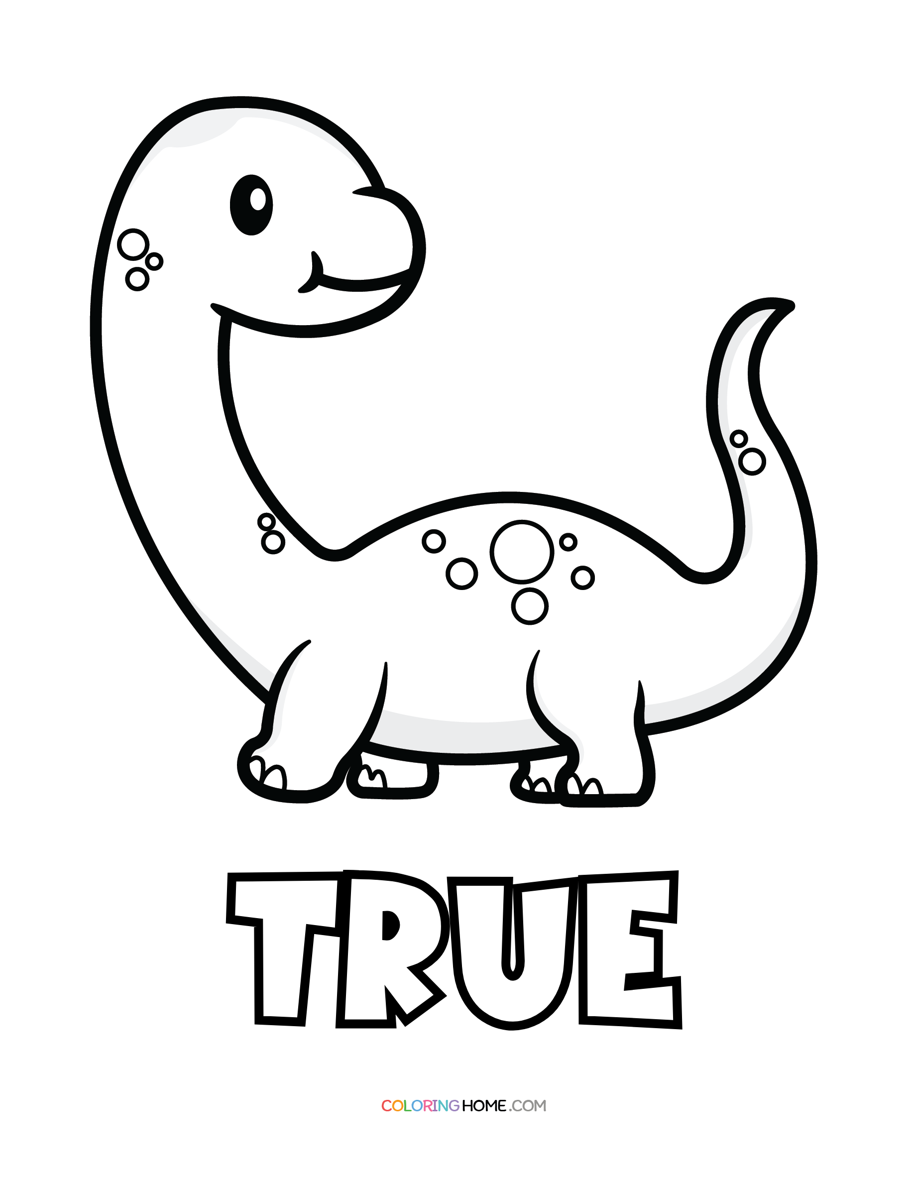 True dinosaur coloring page