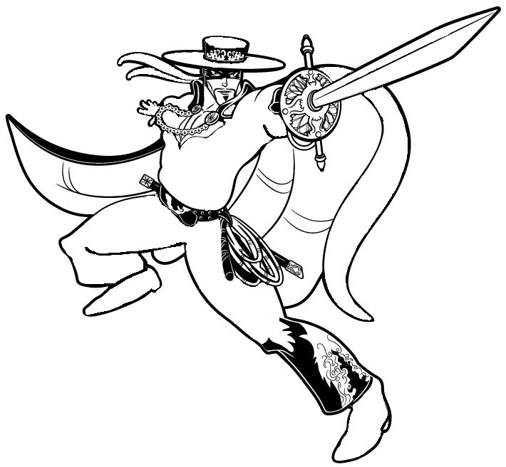 Coloring page Zorro 7