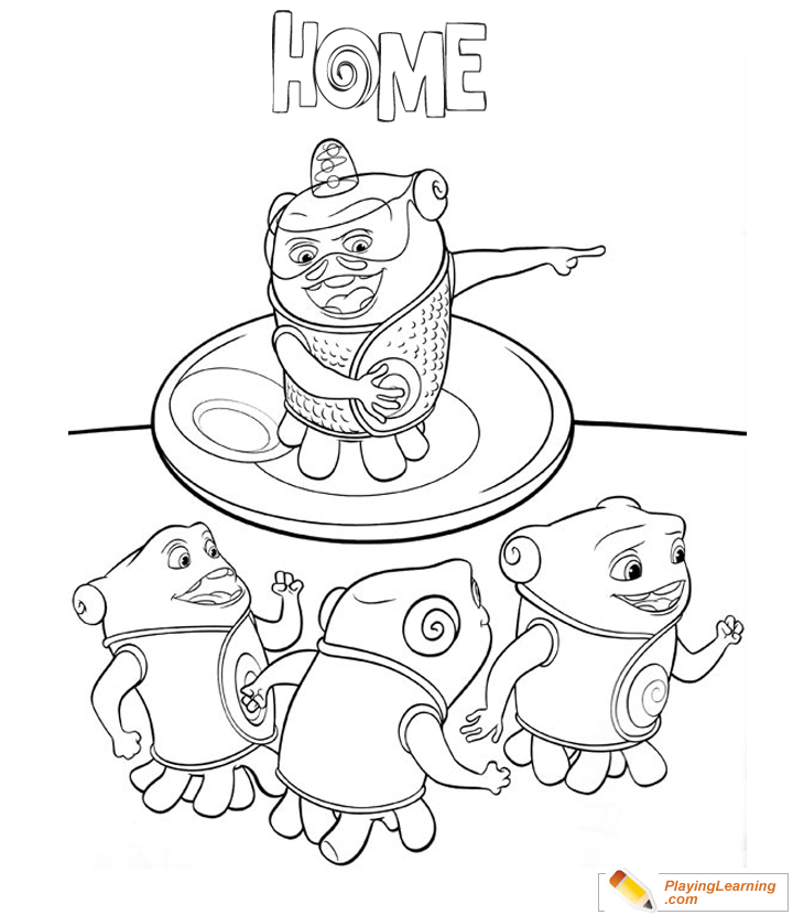 Home Movie Boov Coloring Page 02 | Free Home Movie Boov Coloring Page