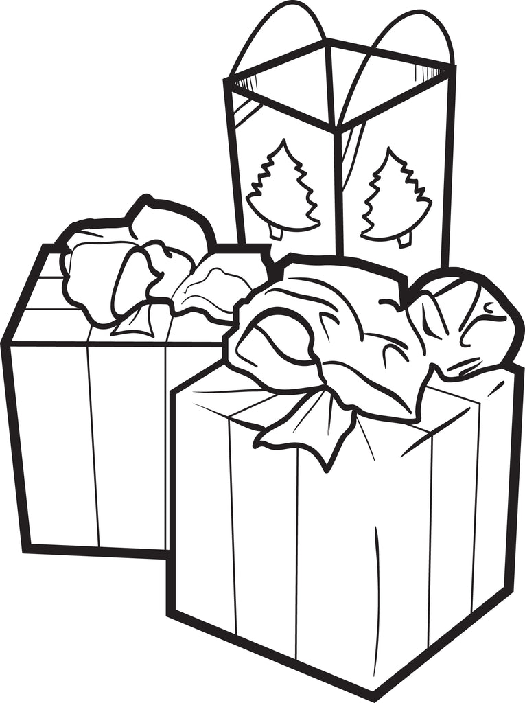 Printable Christmas Presents Coloring Page for Kids #3 – SupplyMe