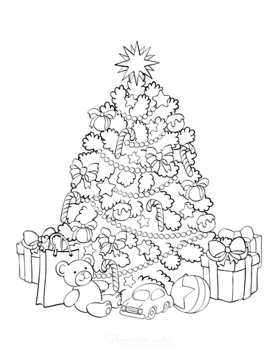 62 Best Christmas Tree Coloring Pages for Kids & Adults