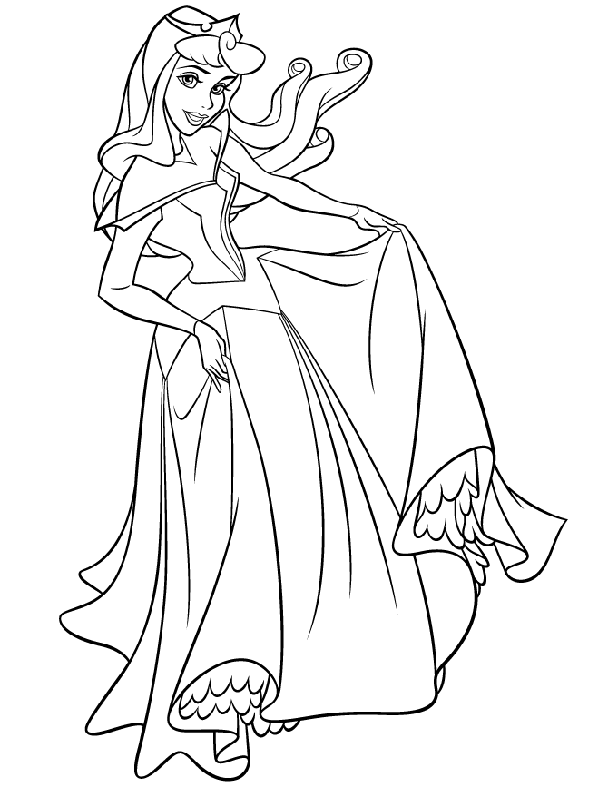 Cinderella Coloring Page Aurora - Coloring Pages For All Ages