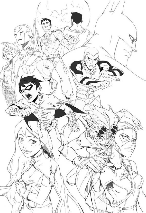 Young Justice Colouring Pages - Coloring Pages for Kids and for Adults