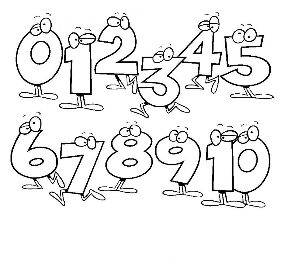 Numbers 1 Through 10 Coloring Pages Free Number Coloring Pages 1 ...