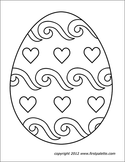 Easter Eggs | Free Printable Templates & Coloring Pages | FirstPalette.com