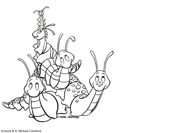 Coloring Page snails and slugs - free printable coloring pages - Img 7351