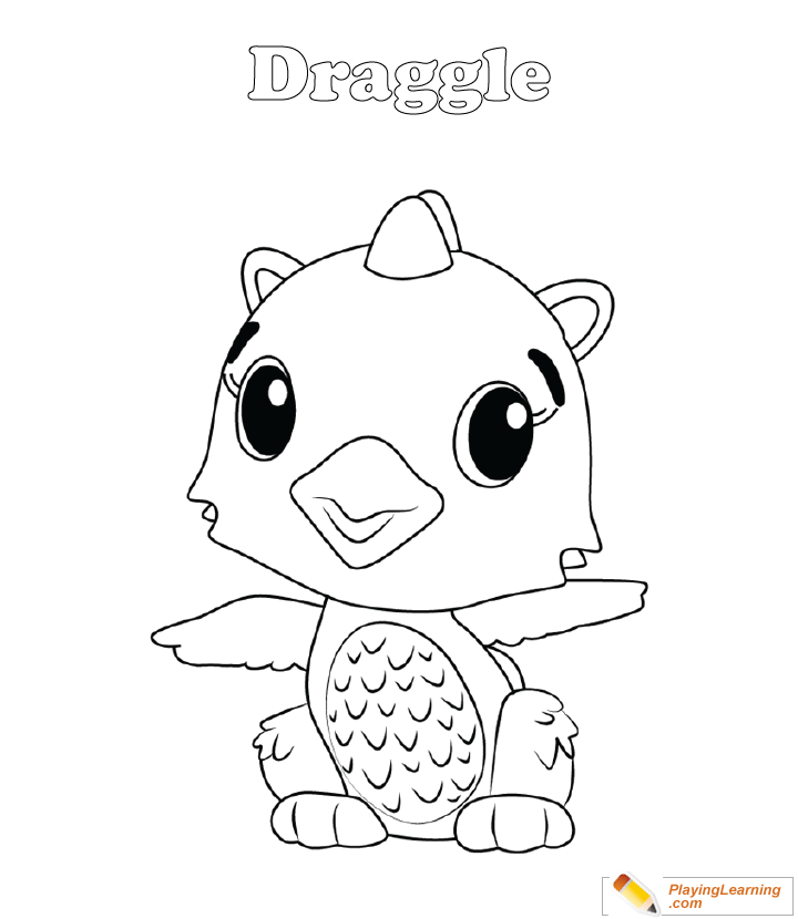Hatchimals Coloring Page 02 Draggle | Free Hatchimals Coloring Page Draggle