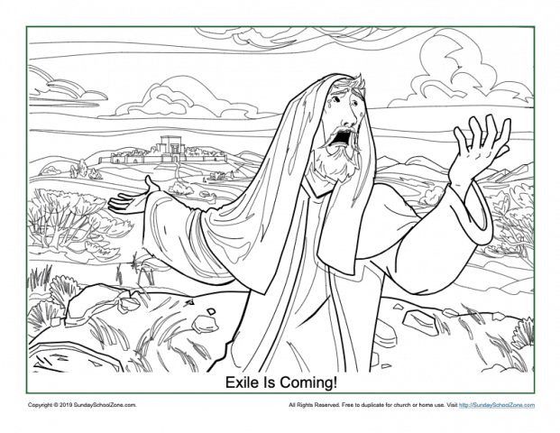 Free, Printable Exile is Coming! Coloring Page on Sunday School Zone