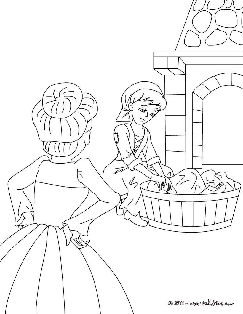 PERRAULT fairy tales coloring pages - DONKEYSKIN fairy tale