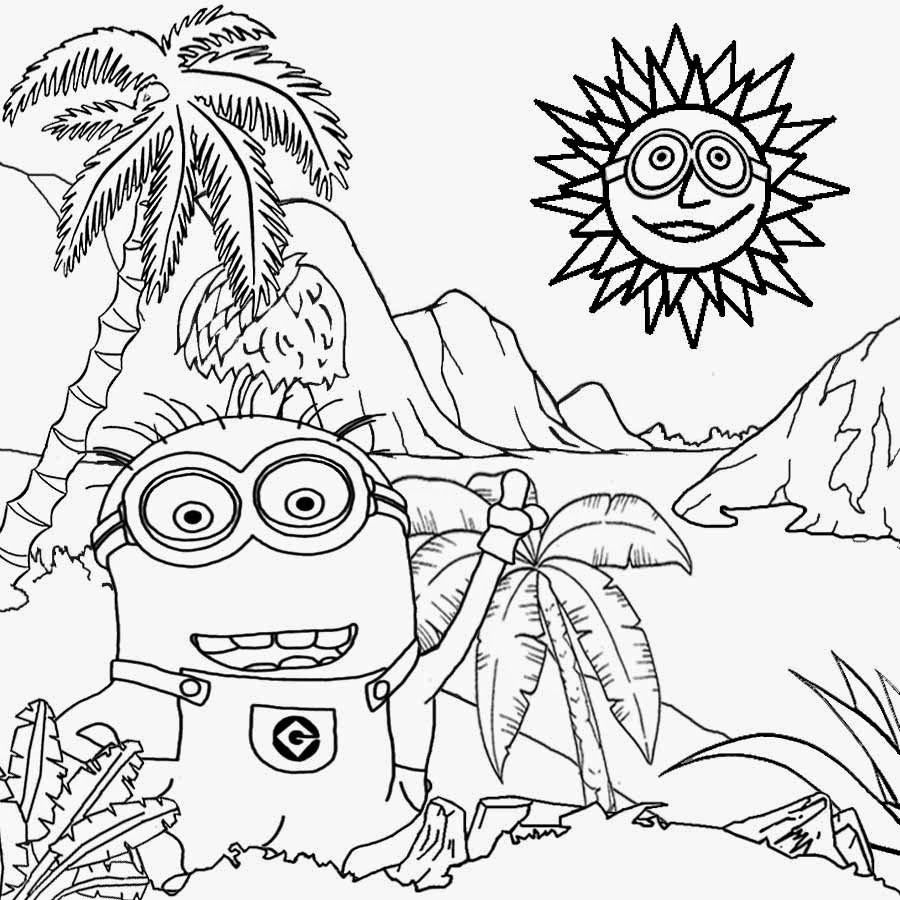 Printable Beach - Coloring Pages for Kids and for Adults