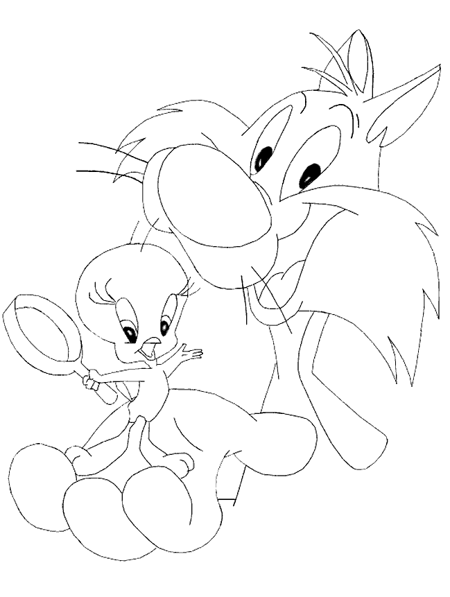 Kids-n-fun.com | 10 coloring pages of Tweety and Sylvester