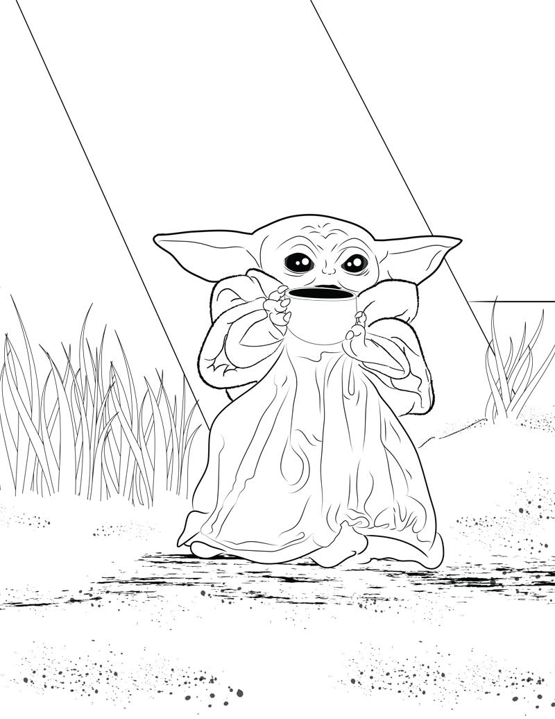 Coloring pages for you to use | /r/BabyYoda | Baby Yoda ...