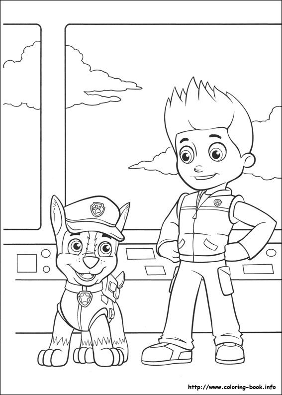 Chase and Ryder Paw Patroller - Paw Patrol Coloring Pages | Paw ...