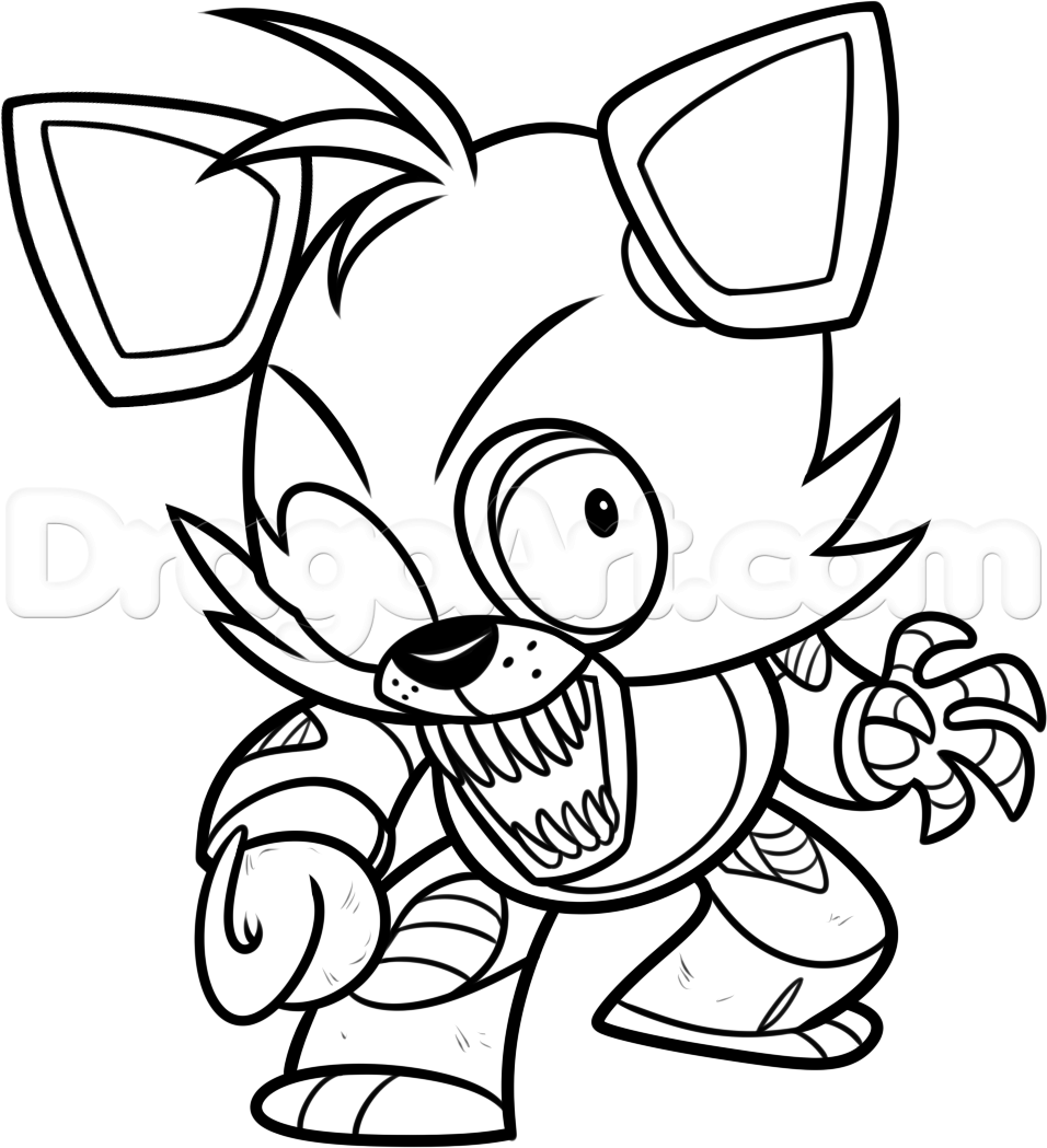 Coloring Foxy Five Nights At Freddys Sketch Coloring Page ...