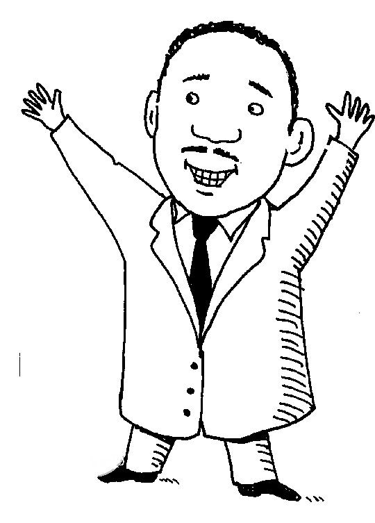 Martin Luther King Jr Coloring Page