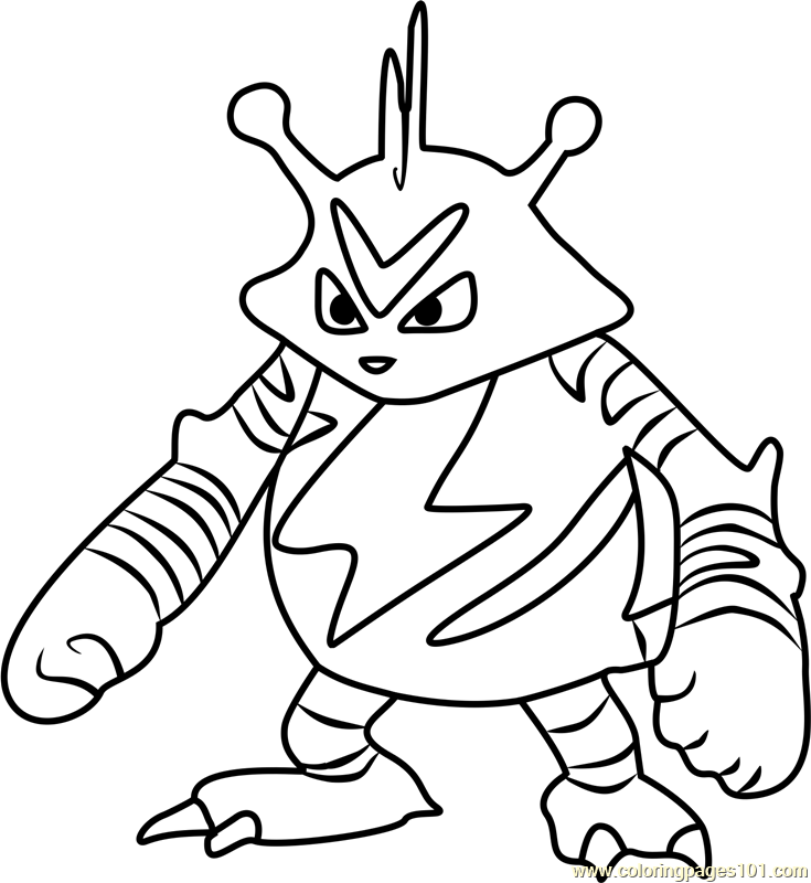 Electabuzz Pokemon GO Coloring Page for Kids - Free Pokemon GO Printable Coloring  Pages Online for Kids - ColoringPages101.com | Coloring Pages for Kids