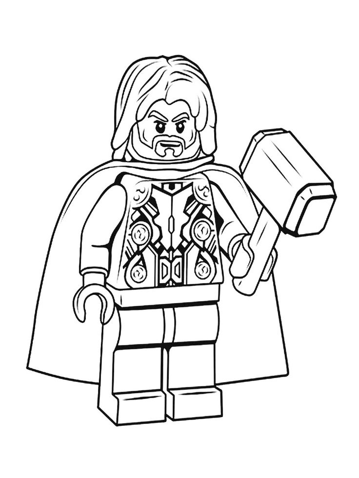 Lego Thor coloring pages | Cartoon ...