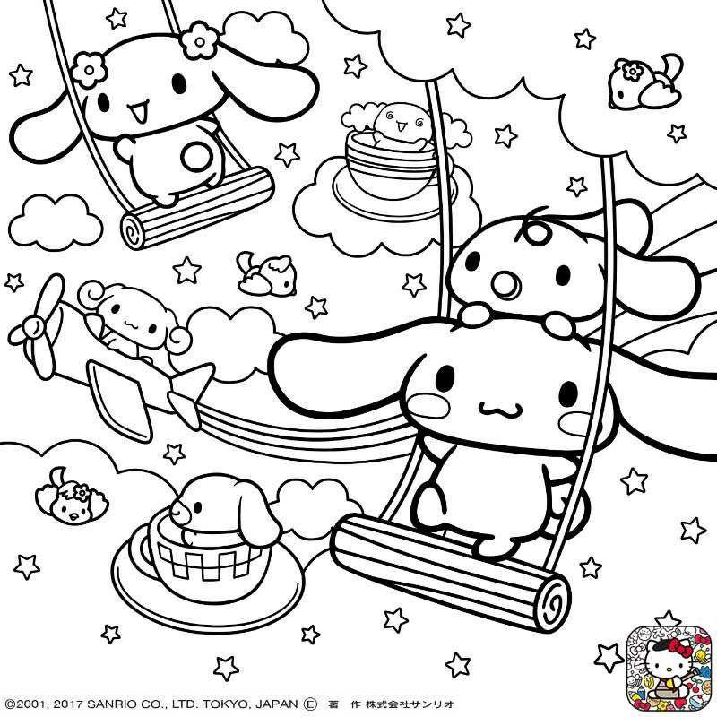 some Sanrio coloring pages to color<3 ...