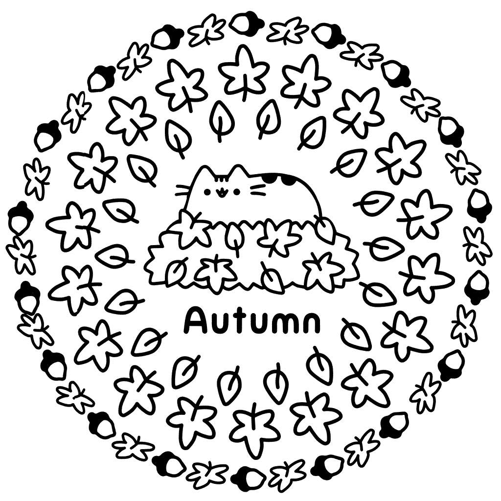 Pusheen Autumn Coloring Pages - Get ...