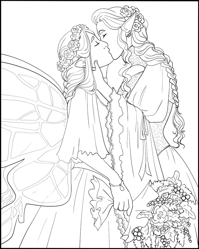 Enchantment: A Queer Fantasy Romance Coloring Book by Alakotila —  Kickstarter