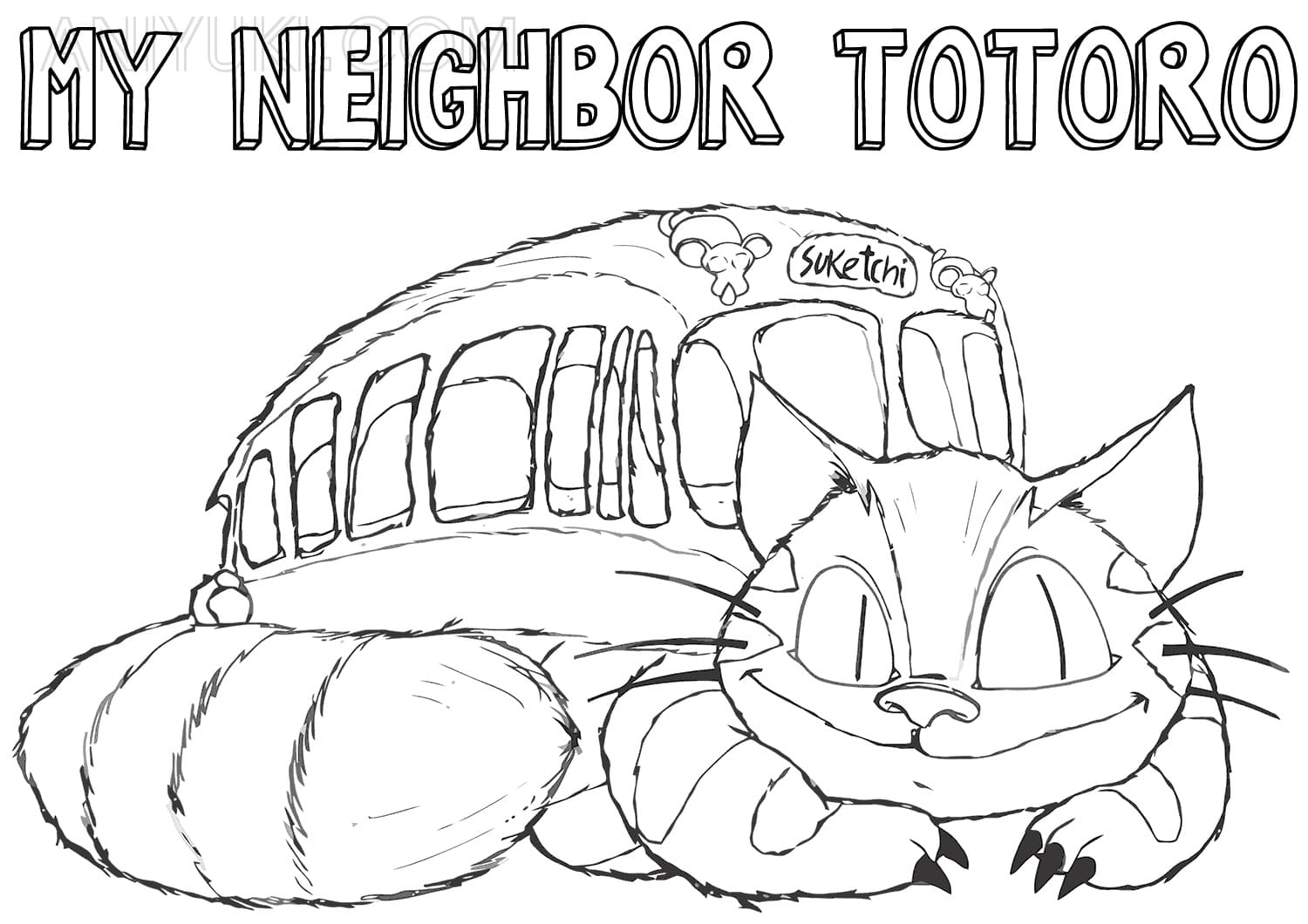 Totoro Coloring Pages - AniYuki - Anime Portal