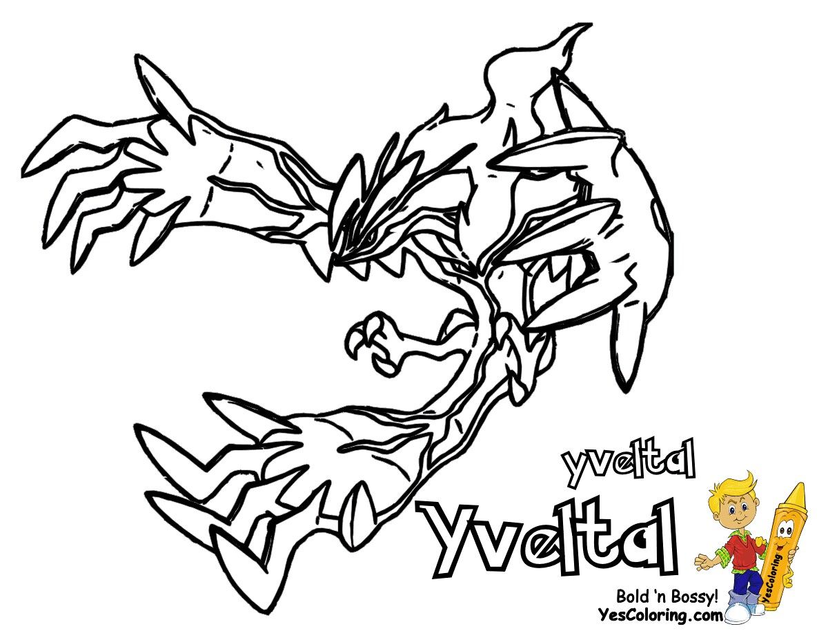 Pokemon #Coloring page of #Yveltal | Pokemon coloring pages, Pokemon  coloring, Coloring pages