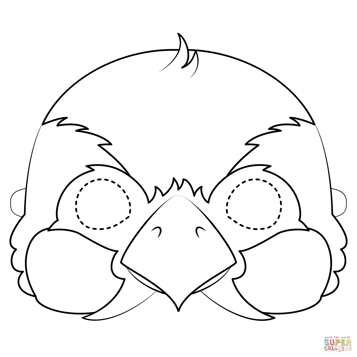 Sparrow Mask coloring page | Free Printable Coloring Pages