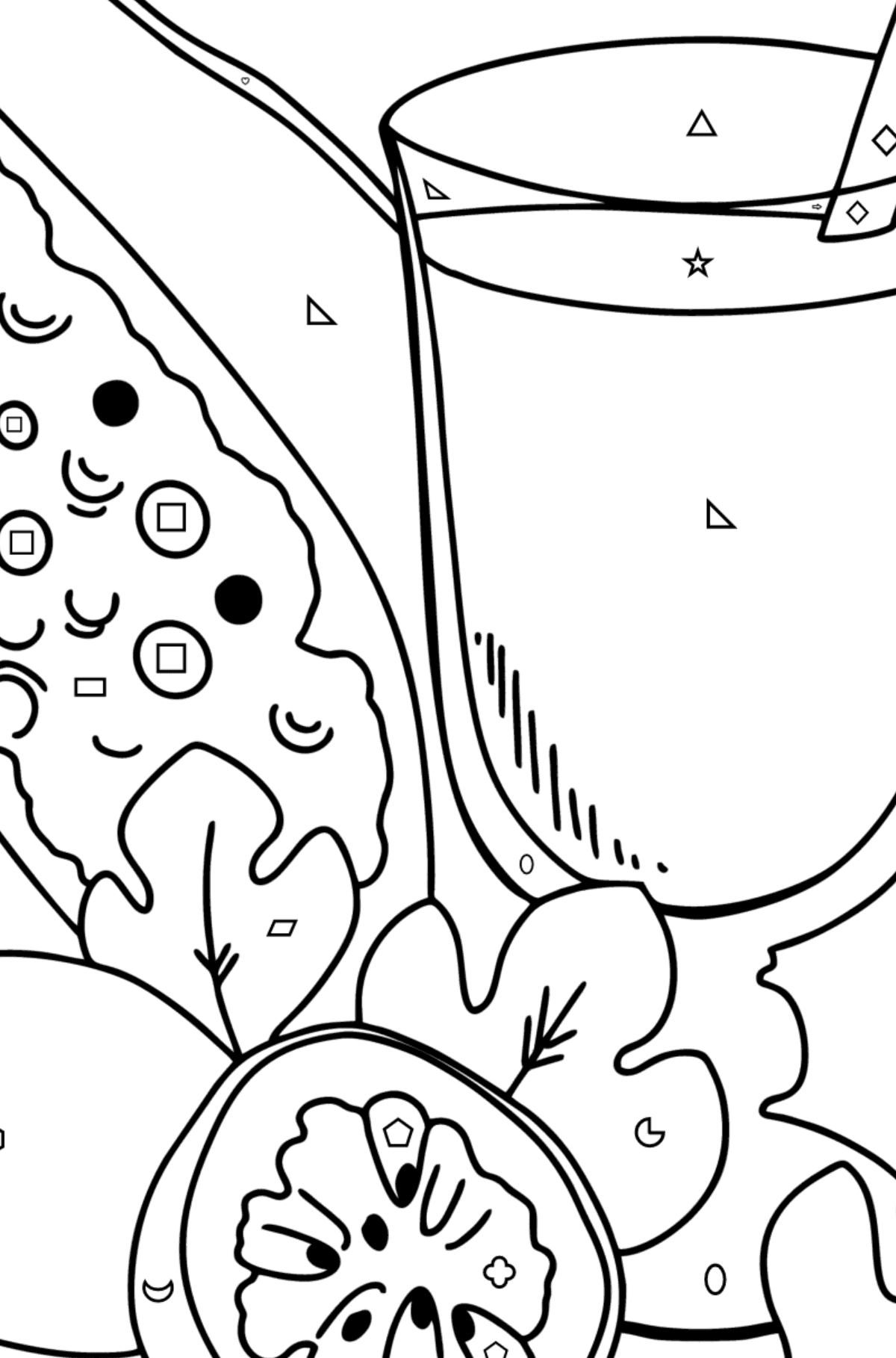 Delicious cocktail - Drinks coloring pages for Adults online