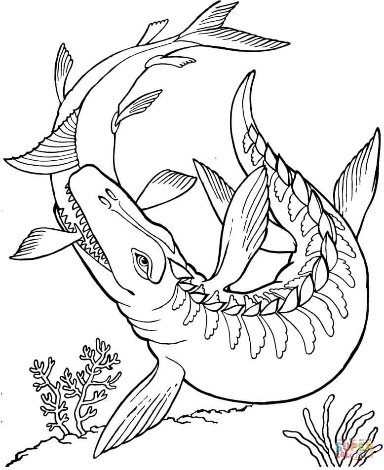 Mosasaur coloring pages | Free Coloring Pages