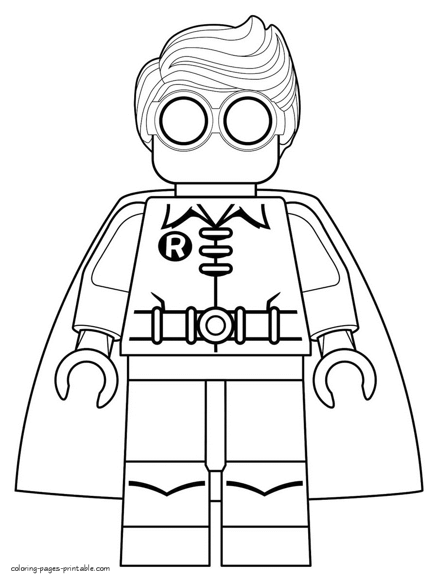 Lego Robin coloring pages || COLORING-PAGES-PRINTABLE.COM