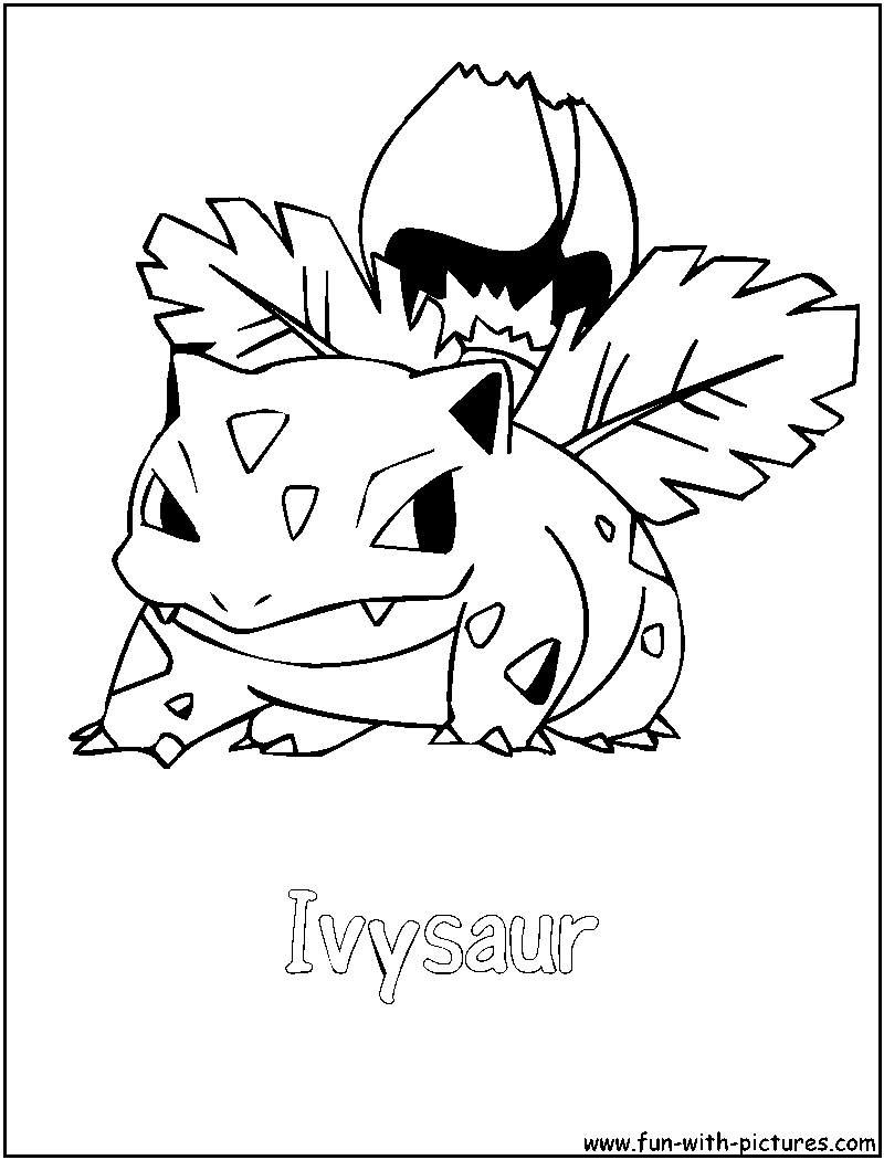 Ivysaur Coloring Page | Pokemon coloring pages, Pokemon coloring ...