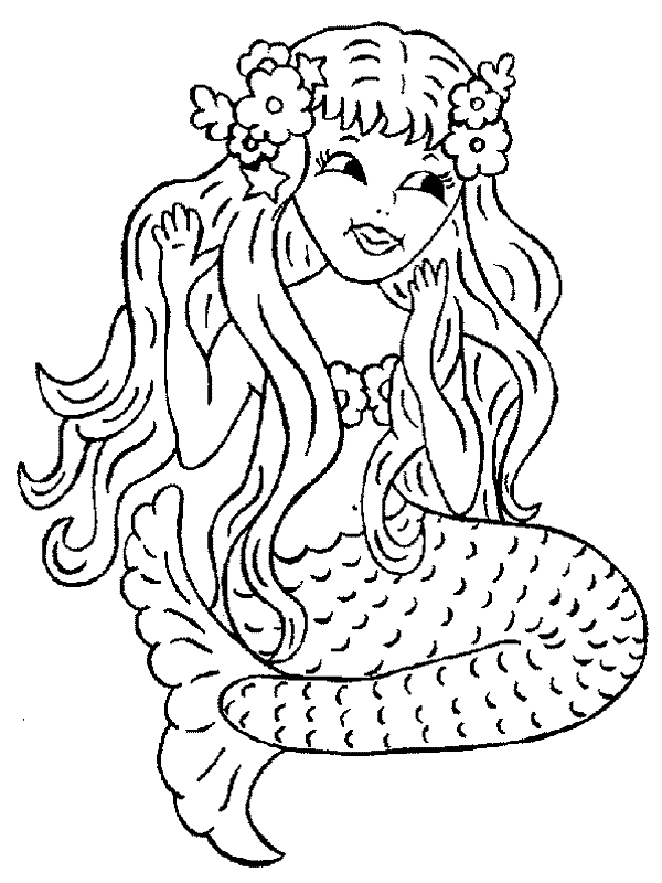 Cute Free Printable Mermaid Coloring Pages For Kids #2223 Mermaid ...