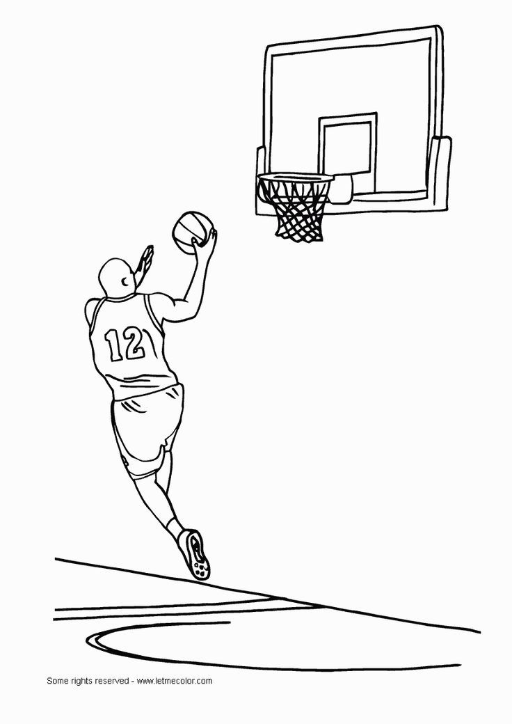 Basketball Coloring Pages | Scrapbooking prints | Pinterest ...