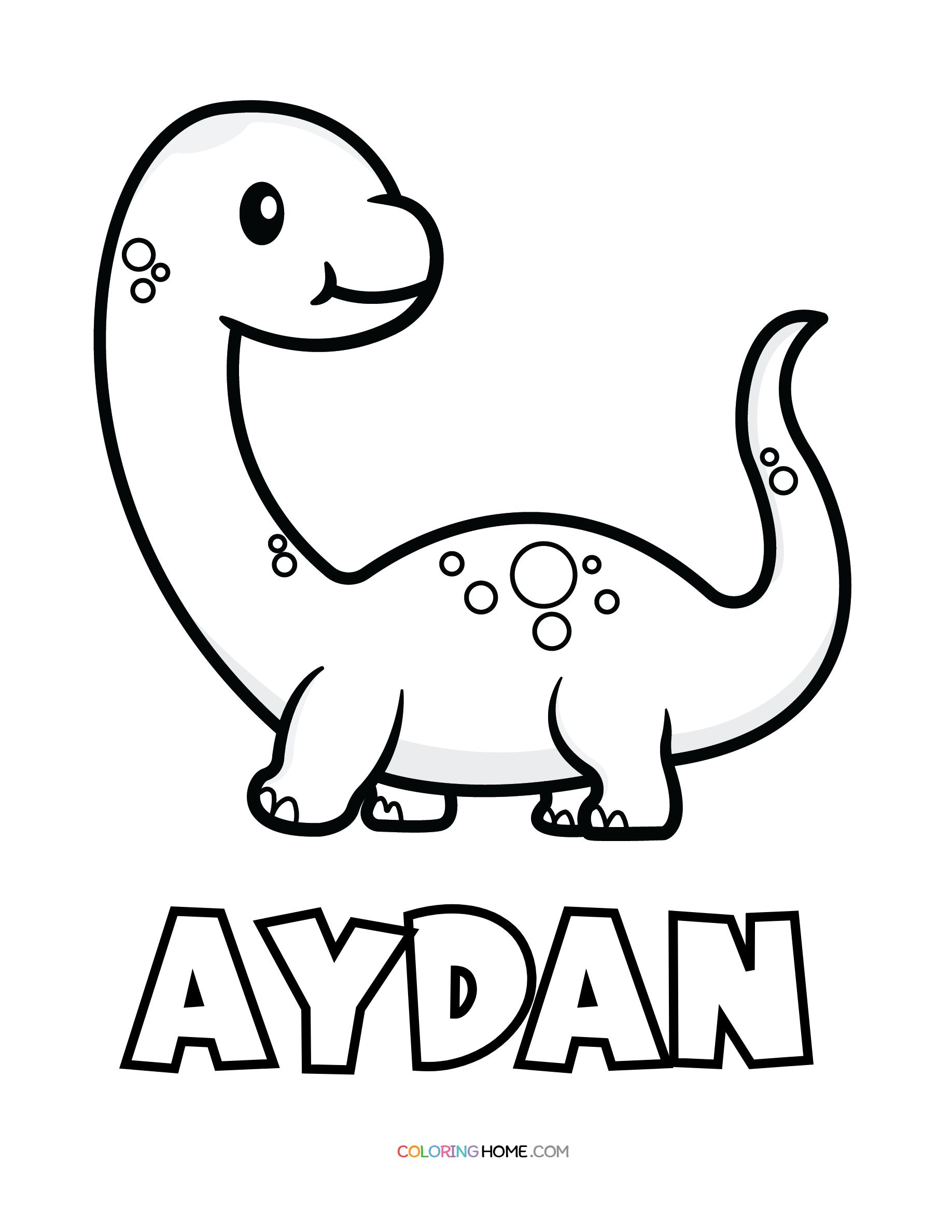 Aydan dinosaur coloring page