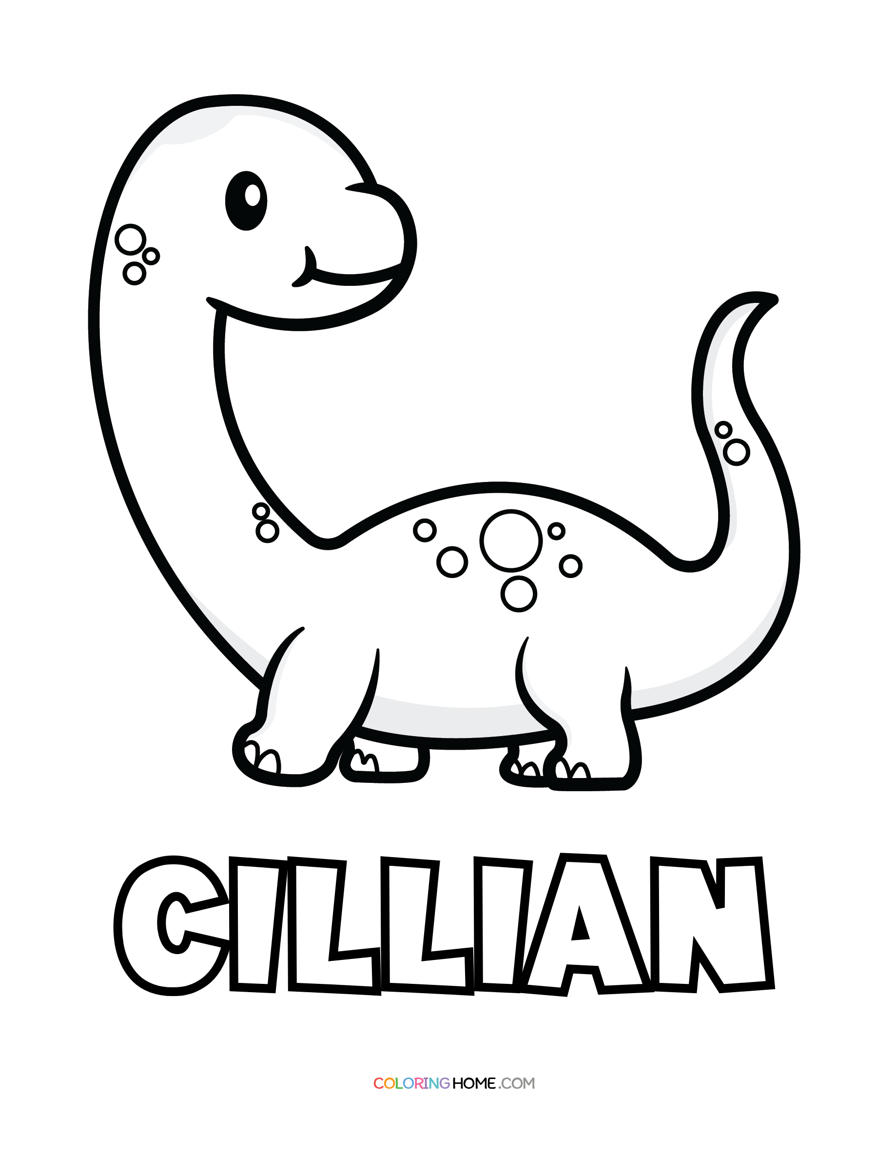Cillian dinosaur coloring page