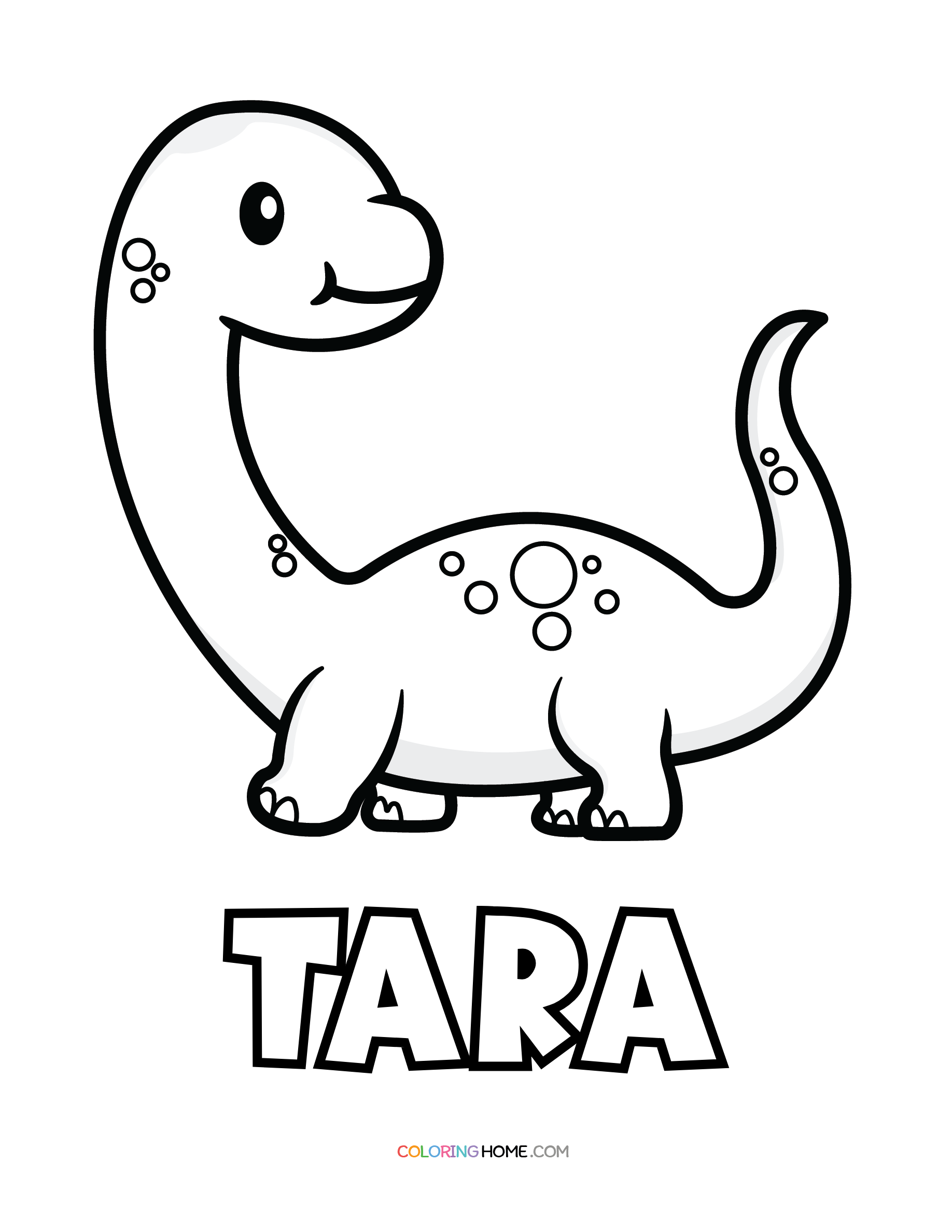 Tara dinosaur coloring page