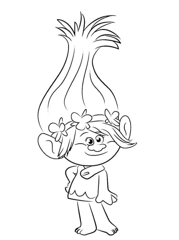 Kids-n-fun.com | Coloring page Trolls poppy 2