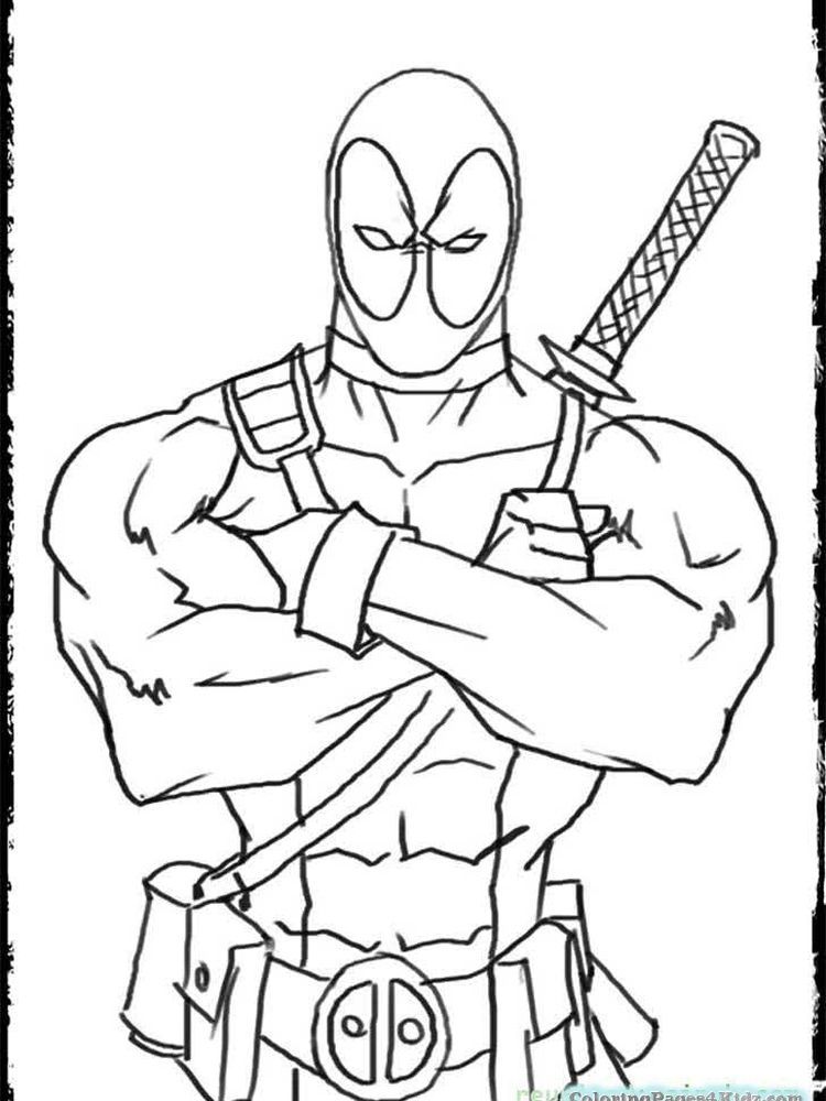 Deadpool Coloring Book Pages. Below is a collection of Deadpool Coloring  Page which you can download for … | Cartoon coloring pages, Marvel coloring,  Coloring books