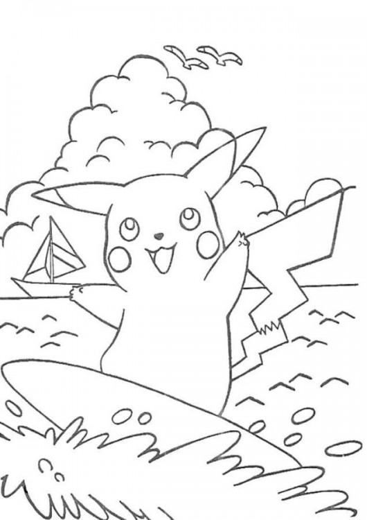 Free Printable Pikachu Coloring Pages For Kids