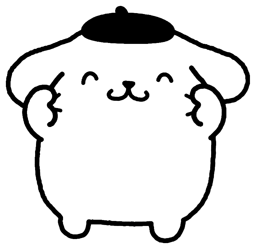 Happy Pompompurin Coloring Pages - Pompompurin Coloring Pages - Coloring  Pages For Kids And Adults