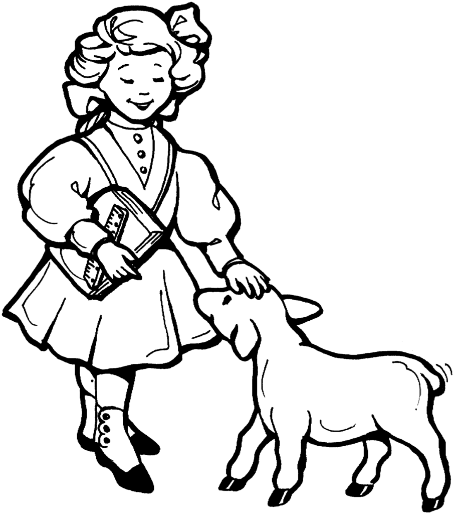 Goose Coloring Pages Mary Had A Little Lamb Nursery Rhyme Jack Be ...