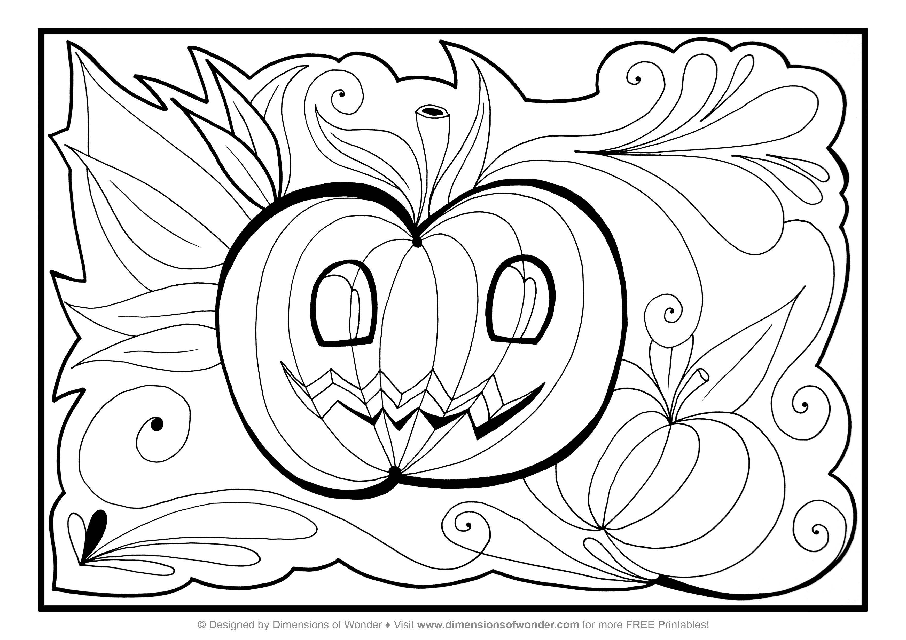 Halloween Coloring Pages Free Printable Scary Halloween Coloring ...