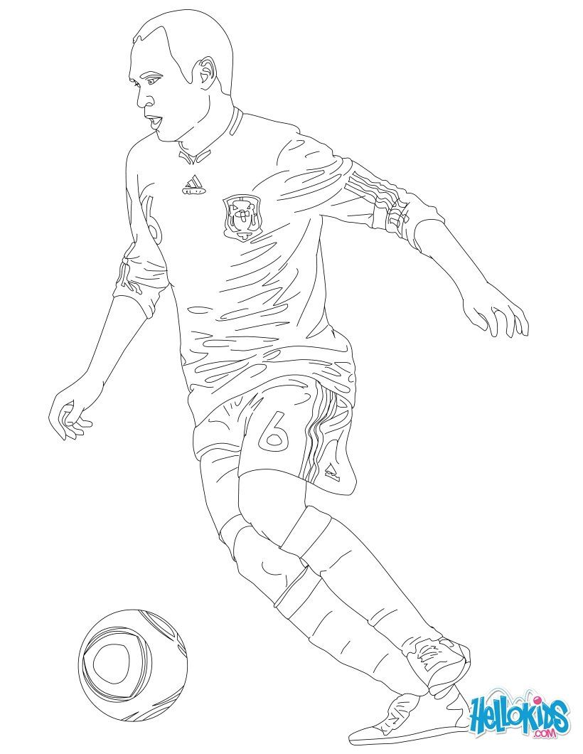 SOCCER PLAYERS coloring pages - Christiano Ronaldo playing soccer