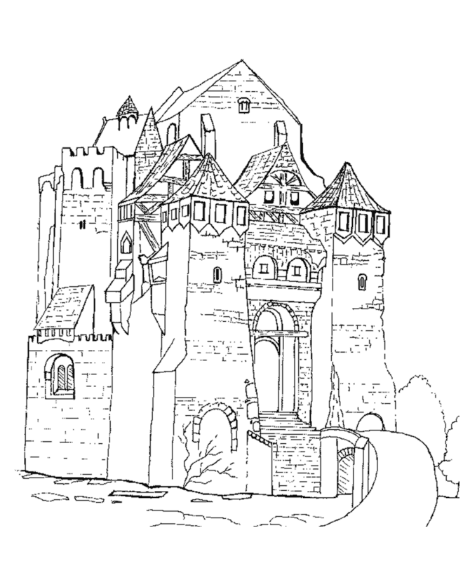 Ariel And Castle Coloring Pages - Coloring Pages For All Ages