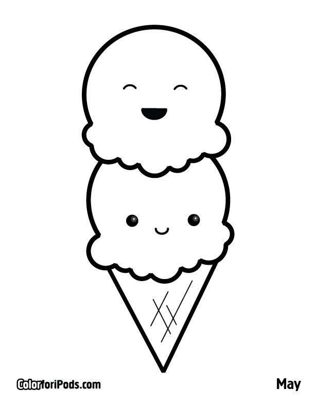Cartoon Popsicle Coloring Page - Coloring Pages For All Ages