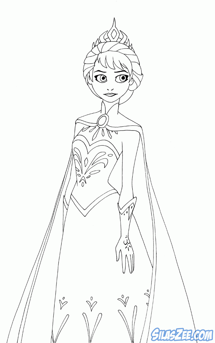 Frozen Coloring Pages Elsa Coronation - High Quality Coloring Pages