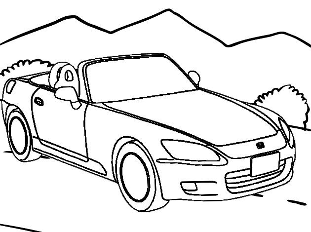 Pin on Convertible Car Coloring Pages